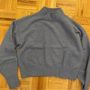 & Other Stories Blue mock neck sweater